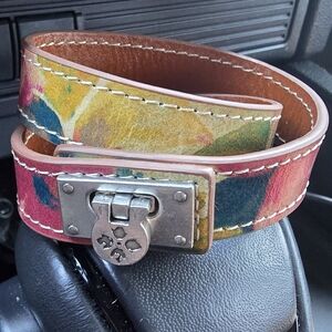 Patricia Nash Colorful Leather Wrap Bracelet
